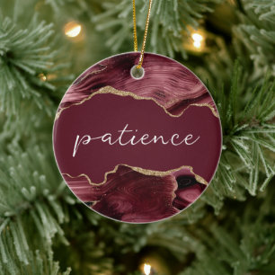Enfeite de Natal de Ágata Inspirador Paciência