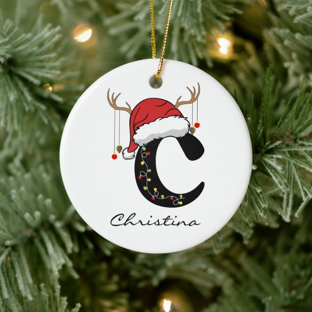 Enfeite de Natal de Alfabeto Personalizado para Co (Árvore)