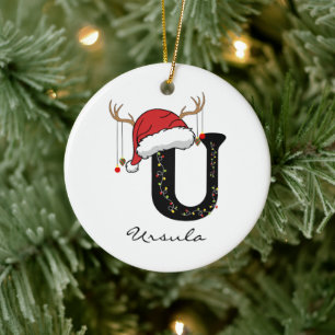 Enfeite de Natal de Alfabeto Personalizado para Co