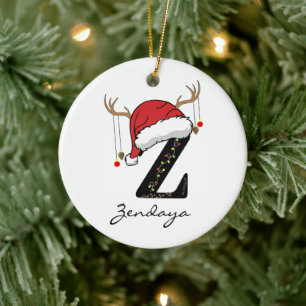 Enfeite de Natal de Alfabeto Personalizado para El