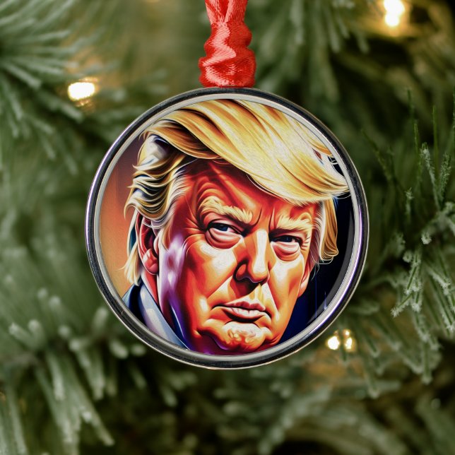 Enfeite de Natal de Arte de DONALD TRUMP (Árvore)