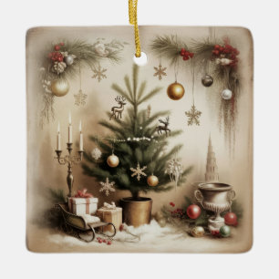 Enfeite de Natal de Árvore Vintage