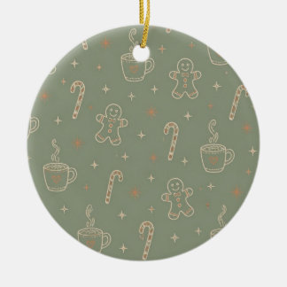 Enfeite de Natal de Biscoito de Gengibre com Cacau