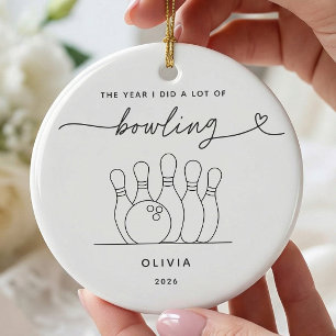 Enfeite de Natal de Boliche Personalizado