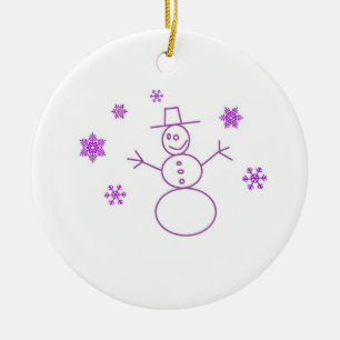Enfeite de Natal de Boneco de Neve Fofo