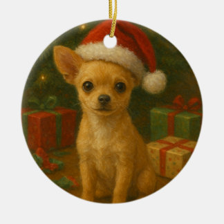 Enfeite de Natal de Cachorro Chihuahua