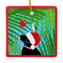Enfeite de Natal de Cachorro Labrador Preto Tropic
