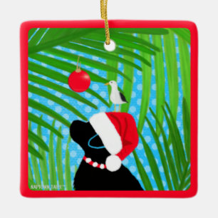 Enfeite de Natal de Cachorro Labrador Preto Tropic
