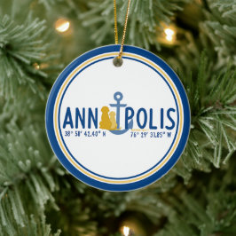 Enfeite de Natal de Cães Ancorados em Annapolis