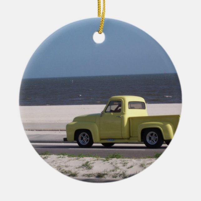 Enfeite de Natal de Caminhão Antigo (Frente)