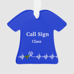 Enfeite de Natal de Camiseta de Rádio Amador