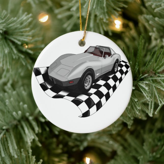 Enfeite de Natal de Carro de Corrida (Árvore)