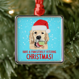 Enfeite de Natal de Cerâmica de Cachorro Retriever