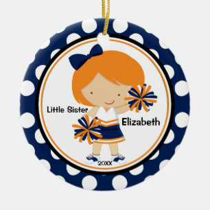 Enfeite de Natal de Cheerleader Fofa Irmãzinha