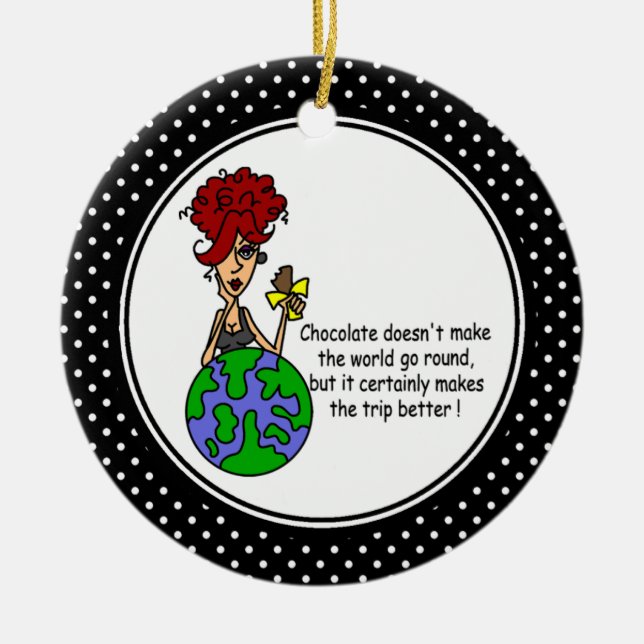 Enfeite de Natal de Chocolate Divertido Humor (Frente)