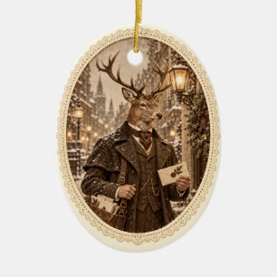 Enfeite de Natal de Correeiro de Veado Vitoriano