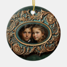 Enfeite de Natal de Foto da Família Customizado e 