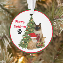 Enfeite de Natal de Gatos Amigáveis e Fofos