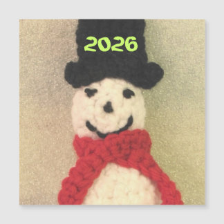 Enfeite de Natal de Homem de Neve Tricotado