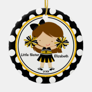 Enfeite de Natal de Irmãzinha Cheerleader Fofa