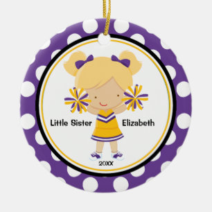 Enfeite de Natal de Irmãzinha Cheerleader Fofa