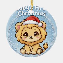 Enfeite de Natal de Leãozinho — Primeiro Natal do