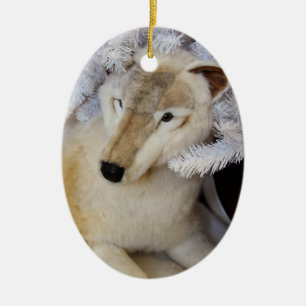 Enfeite de Natal de Lobo Ártico