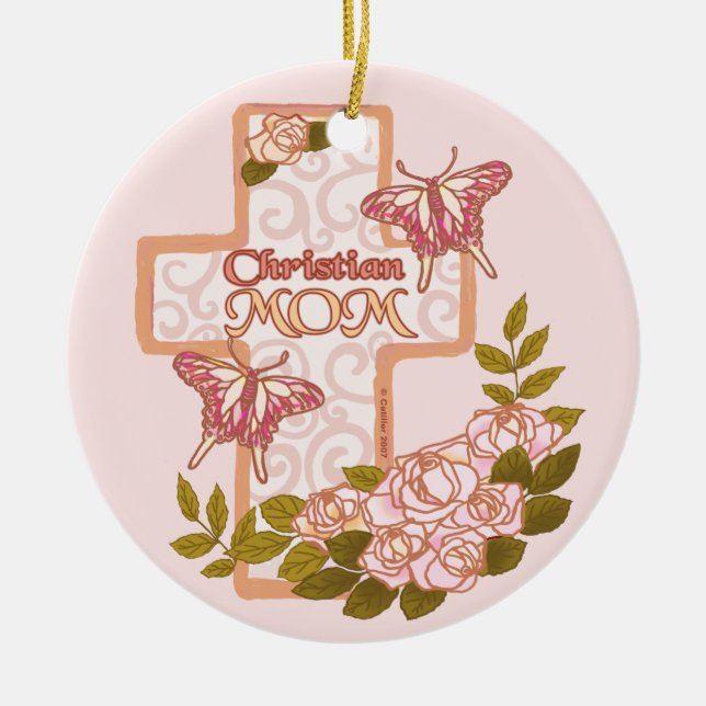 Enfeite de Natal de Mãe Cristã (Frente)