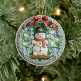 Enfeite de Natal de Neve Personalizado em 2D