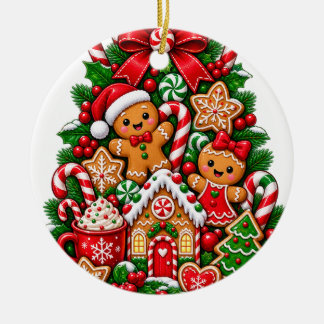 Enfeite de Natal de Pão de Mel