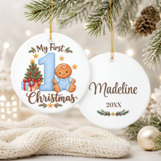 Enfeite de Natal de Pão de Mel do Primeiro Natal d