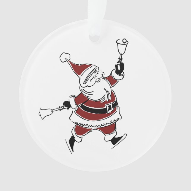 Enfeite de Natal de Papai Noel Antigo (Frente)