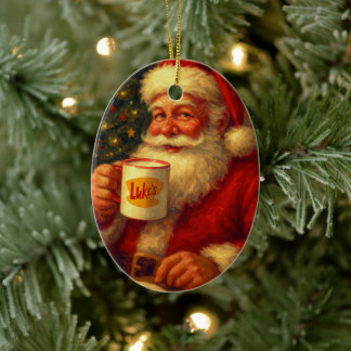 Enfeite de Natal de Papai Noel Vintage • Presente 