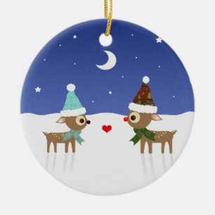 Enfeite de Natal de Rena Fofa