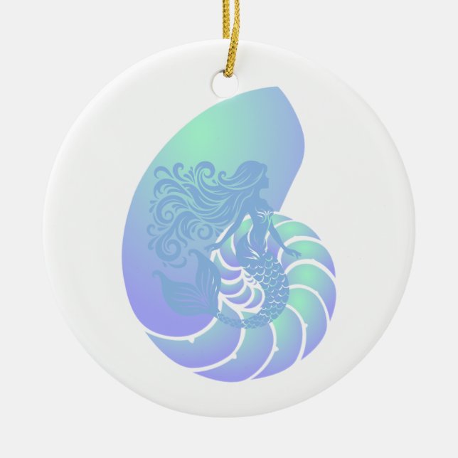 Enfeite de Natal de Sereia (Frente)