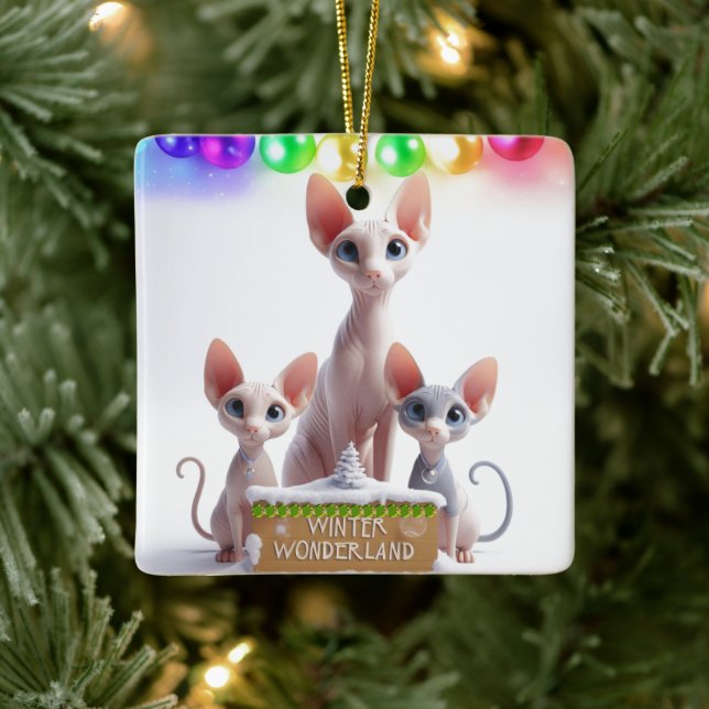 Enfeite de Natal de Sphynx de Terra de Maravilhas  (Árvore)