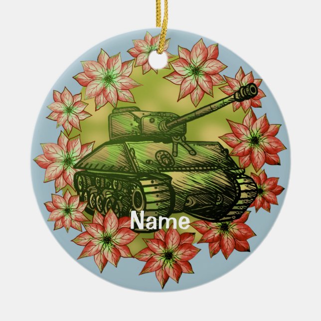 Enfeite de Natal de Tanque (Frente)