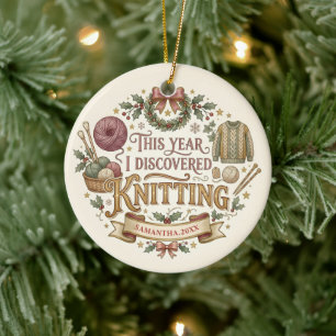 Enfeite de Natal de Tricô Personalizado