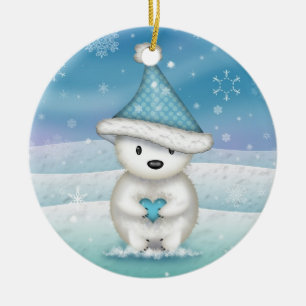 Enfeite de Natal de Urso Polar Pequeno e Fofo