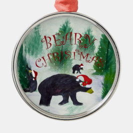 Enfeite de Natal de Urso Preto