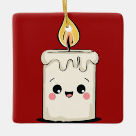 Enfeite de Natal de Vela Sorridente – Minimalista