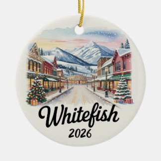 Enfeite de Natal de Whitefish Montana 2026 Present