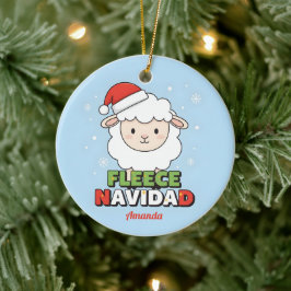 Enfeite de Natal Divertido Fleece Navidad Presente