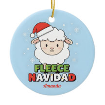 Enfeite de Natal Divertido Fleece Navidad Presente
