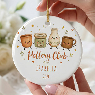 Enfeite de Natal do Clube de Cerâmica Personalizad