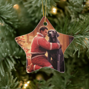 Enfeite de Natal do Dogue Alemão, Presente de Memó