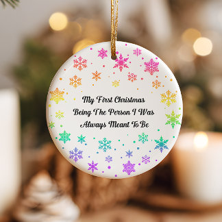 Enfeite de Natal do Orgulho LGBTQ Arco-íris