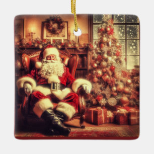 Enfeite de Natal do Papai Noel Vintage Mágico