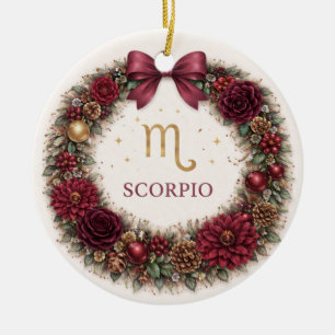 Enfeite de Natal do Zodíaco de Escorpião – Fl Deep