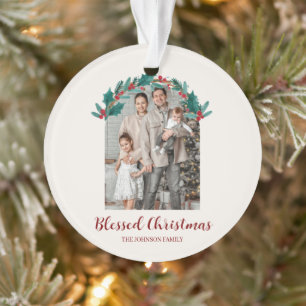 Enfeite de Natal em Acrílico com Foto Personalizad